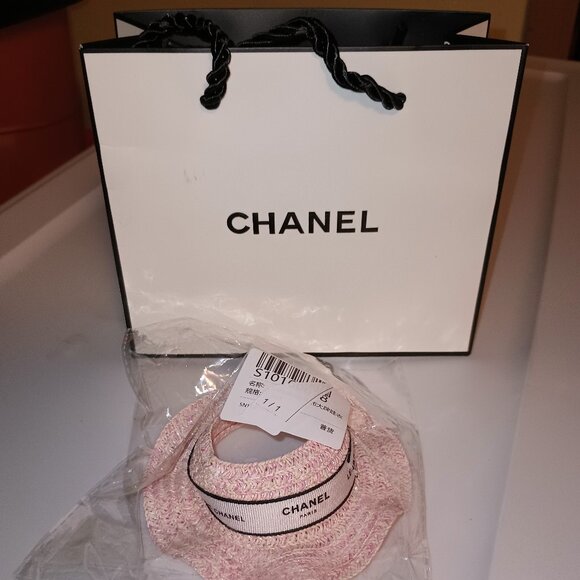 NEW Chanel Pink Straw Hat for LABUBU Dolls with Bag - Picture 1 of 10